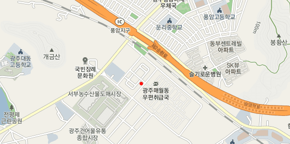 회사 위치 지도 - 광주광역시 서구 매월2로 15번길 16